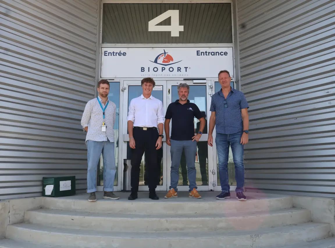 Une rencontre menée aux côtés du Président, du Directeur Général et du Responsable de département de BIOPORT Benoît Miribel, Nicolas Petit, Guillaume Noailly et David Poinard lors de la rencontre BIOPORT - Fondation Veolia